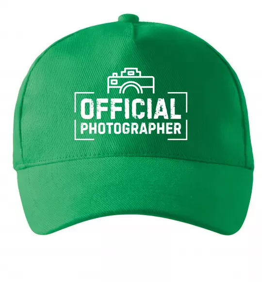 Кепка Official photographer Зеленый фото