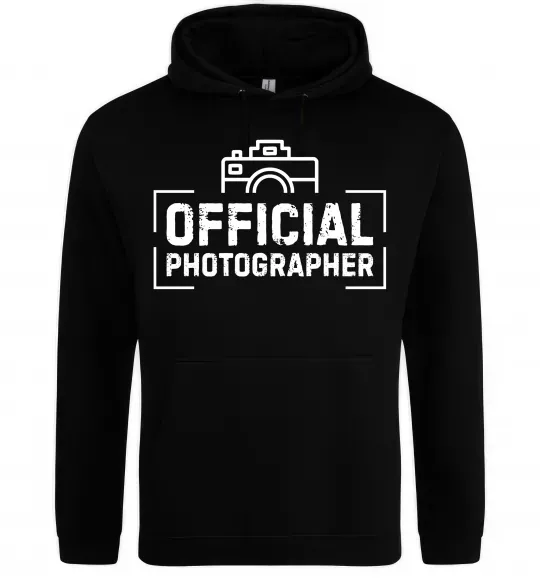 Мужская толстовка (худи) Official photographer Черный фото