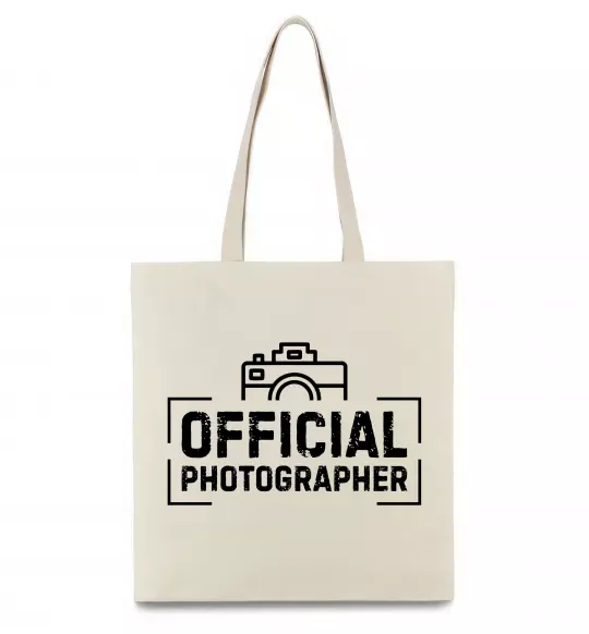 Эко-сумка Official photographer Бежевый фото