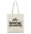 Эко-сумка Official photographer Бежевый фото