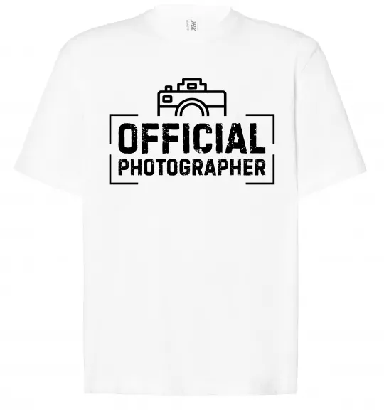 Футболка Оверсайз Official photographer Белый фото