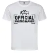 Мужская футболка Official photographer Белый фото