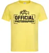 Мужская футболка Official photographer Лимонный фото