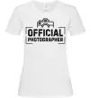 Женская футболка Official photographer Белый фото