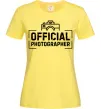 Женская футболка Official photographer Лимонный фото