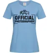 Женская футболка Official photographer Голубой фото