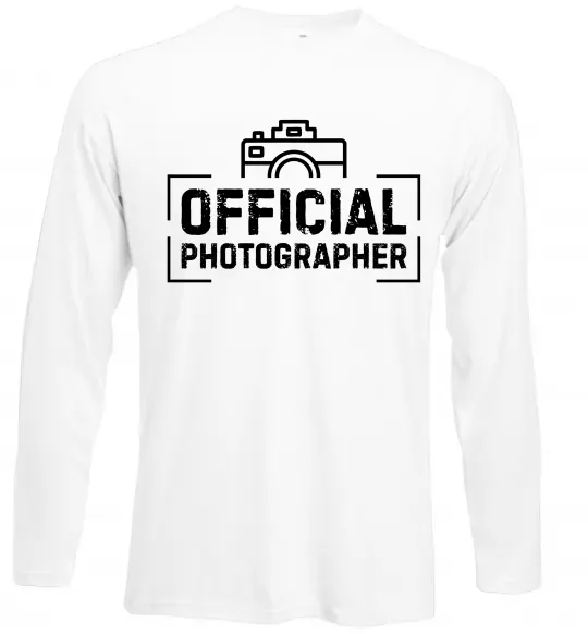 Лонгслів Official photographer Білий фото