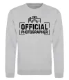 Світшот Official photographer Сірий меланж фото