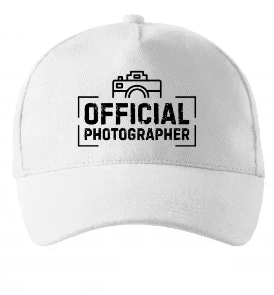 Кепка Official photographer Белый фото