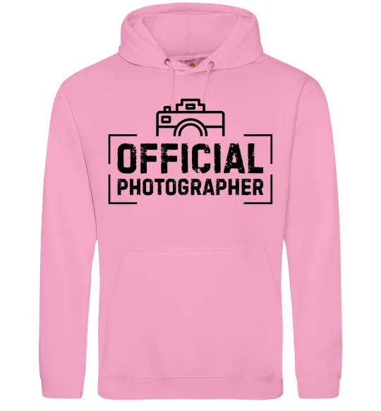 Мужская толстовка (худи) Official photographer Розовый фото