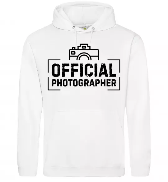 Женская толстовка (худи) Official photographer Белый фото
