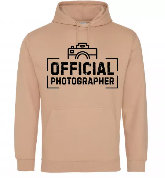 Женская толстовка (худи) Official photographer Песочный фото