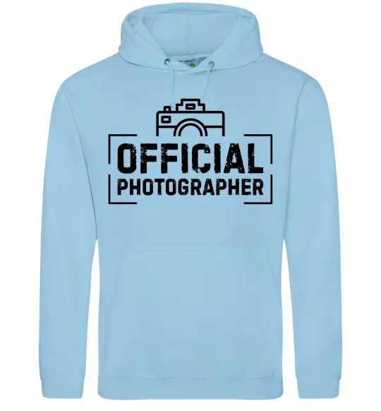 Женская толстовка (худи) Official photographer Голубой фото