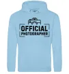 Женская толстовка (худи) Official photographer Голубой фото