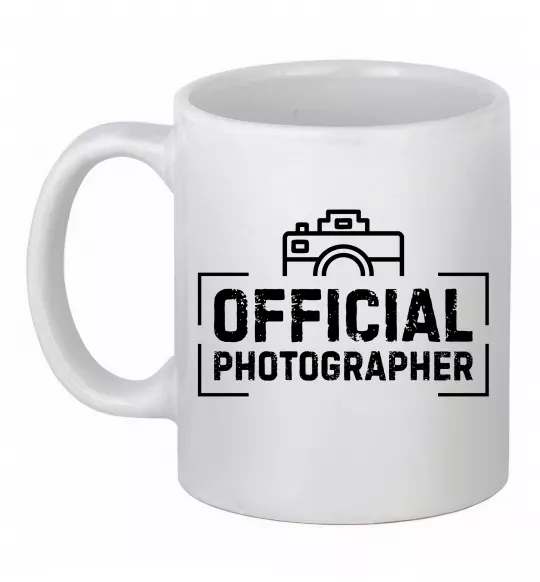 Чашка керамическая Official photographer Белый фото