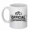 Чашка керамическая Official photographer Белый фото