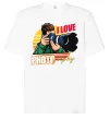 Футболка Оверсайз I love photography photo Белый фото