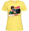 Женская футболка I love photography photo Лимонный Женская футболка I love photography photo Лимонный фото