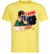 Мужская футболка I love photography photo Лимонный фото