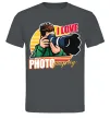 Мужская футболка I love photography photo Графит фото