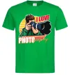 Мужская футболка I love photography photo Зеленый фото