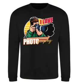 Свитшот I love photography photo Черный фото