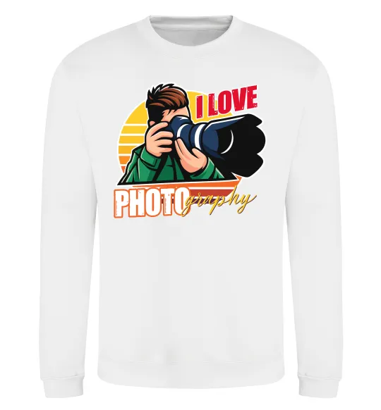 Свитшот I love photography photo Белый фото