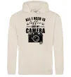 Мужская толстовка (худи) All i need is coffee and camera Таш фото