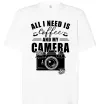 Футболка Оверсайз All i need is coffee and camera Белый фото