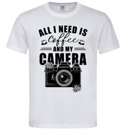 Мужская футболка All i need is coffee and camera