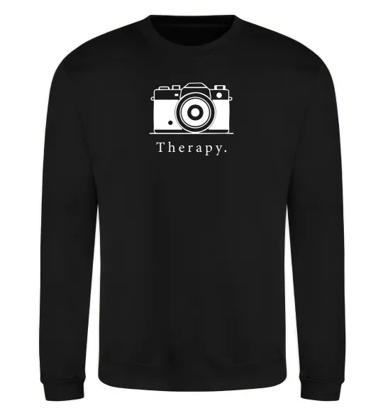 Свитшот Photo is therapy Черный фото