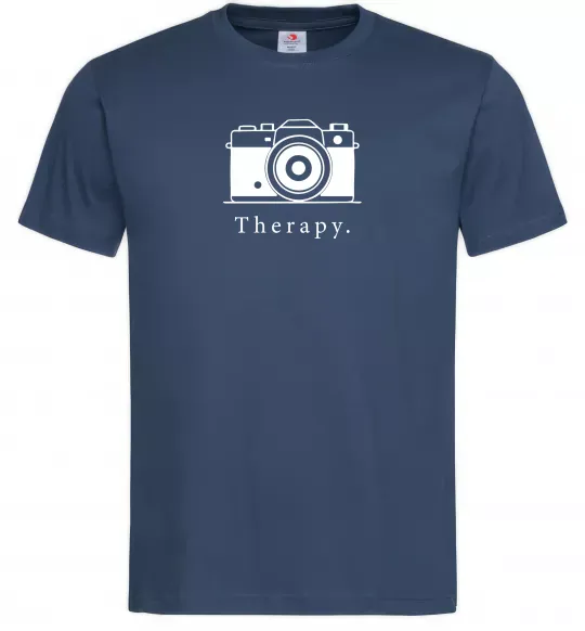 Чоловіча футболка Photo is therapy Темно-синій фото