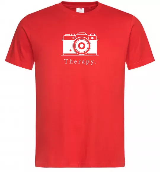 Чоловіча футболка Photo is therapy Червоний фото