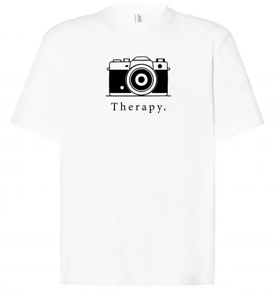 Футболка Оверсайз Photo is therapy Белый фото