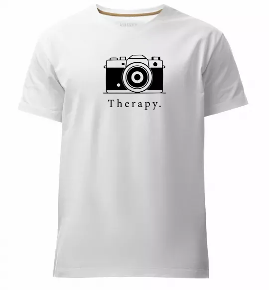 Чоловіча преміум футболка Photo is therapy Білий фото