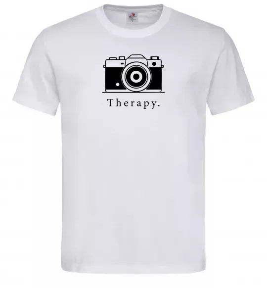 Чоловіча футболка Photo is therapy Білий фото