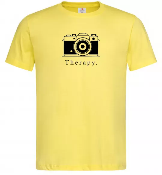 Чоловіча футболка Photo is therapy Лимонний фото