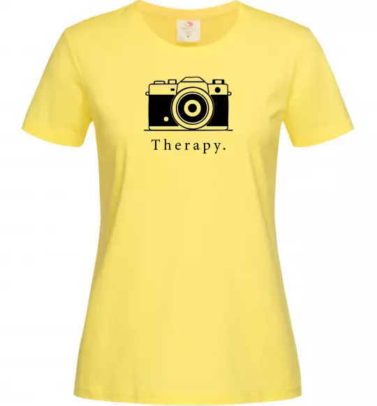 Женская футболка Photo is therapy Лимонный фото