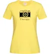 Женская футболка Photo is therapy Лимонный фото