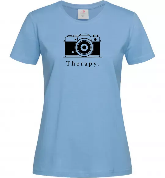 Женская футболка Photo is therapy Голубой фото