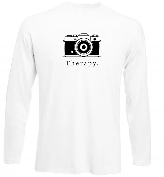 Лонгслів Photo is therapy Білий фото