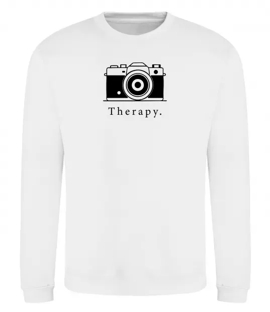 Світшот Photo is therapy Білий фото