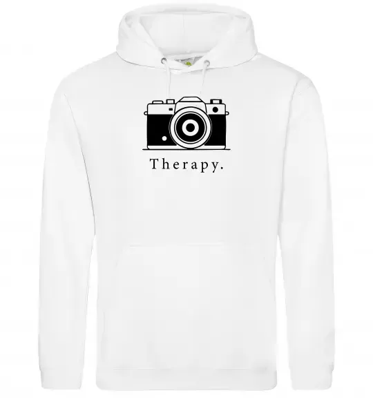 Женская толстовка (худи) Photo is therapy Белый фото