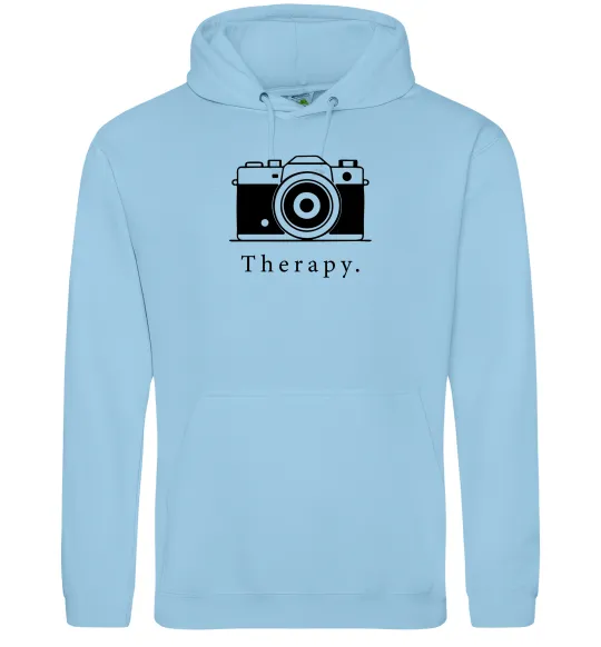 Женская толстовка (худи) Photo is therapy Голубой фото