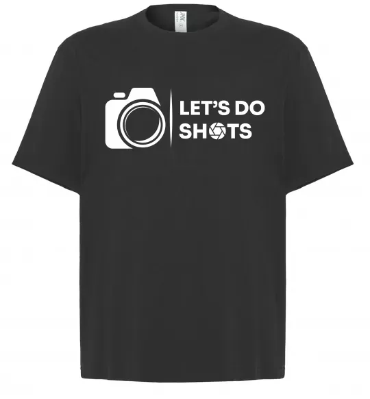 Футболка Оверсайз Let`s do shots Чорний фото