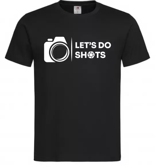 Мужская футболка Let`s do shots Черный фото