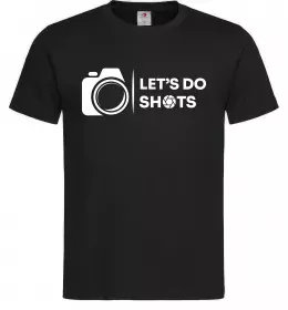 Мужская футболка Let`s do shots Черный фото