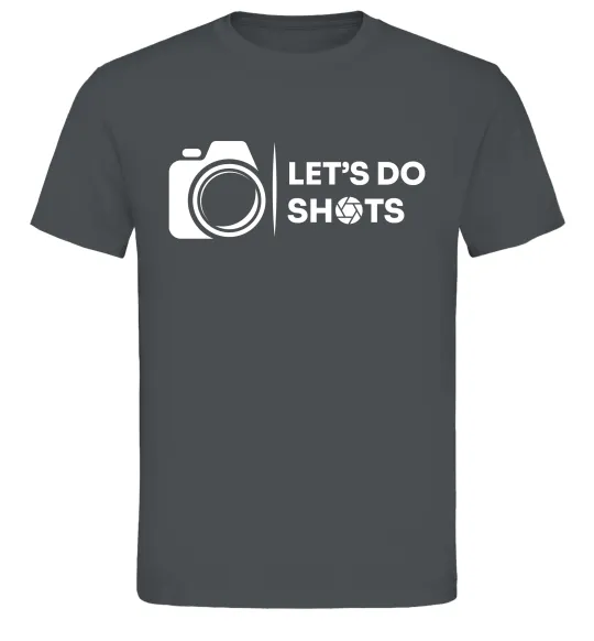 Мужская футболка Let`s do shots Графит фото