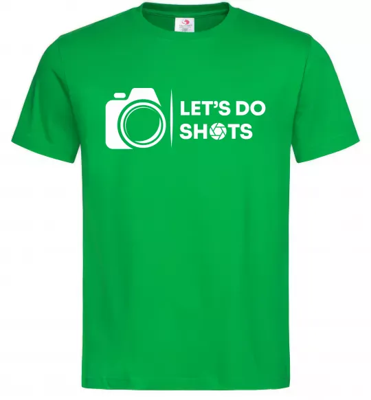 Мужская футболка Let`s do shots Зеленый фото