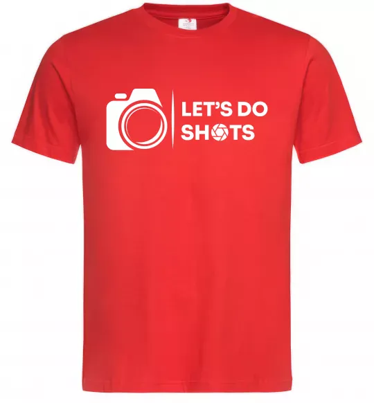 Мужская футболка Let`s do shots Красный фото
